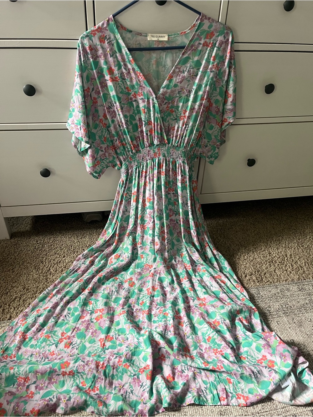 NWOT never worn crossover rayon midi dress